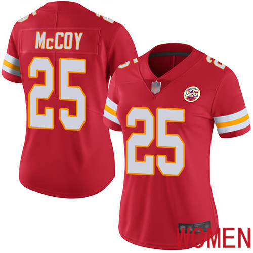 Women Kansas City Chiefs #25 McCoy LeSean Red Team Color Vapor Untouchable Limited Player Football Nike NFL Jersey